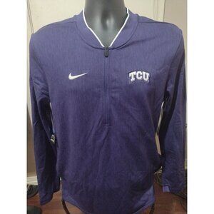 NEW Men's Nike TCU Horn Frogs 1/4 Zip Pullover Sweatshirt Small S Purple NWT